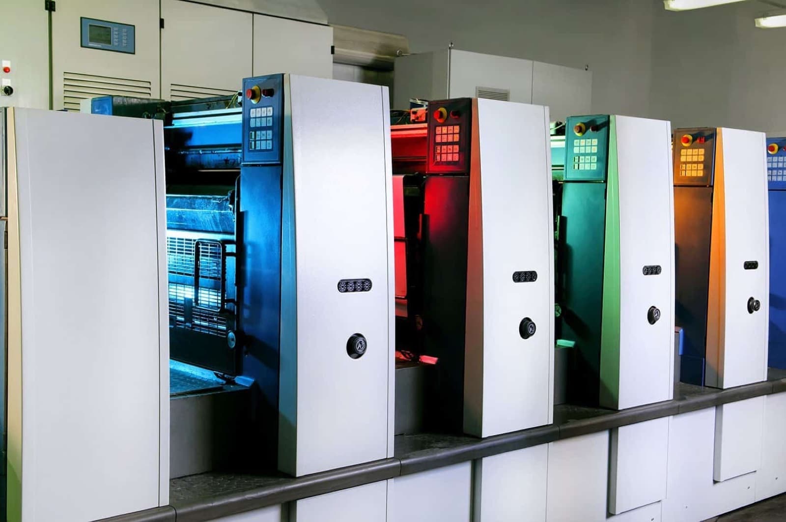 Four-colour Heidelberg offset press line at the JSS The Print Zone facility